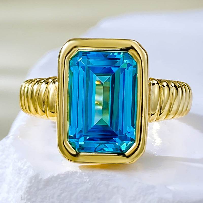 Luxury S925 Sterling Silver Zirconia Ring for Women - Double Row Pavé Icy Cut Band