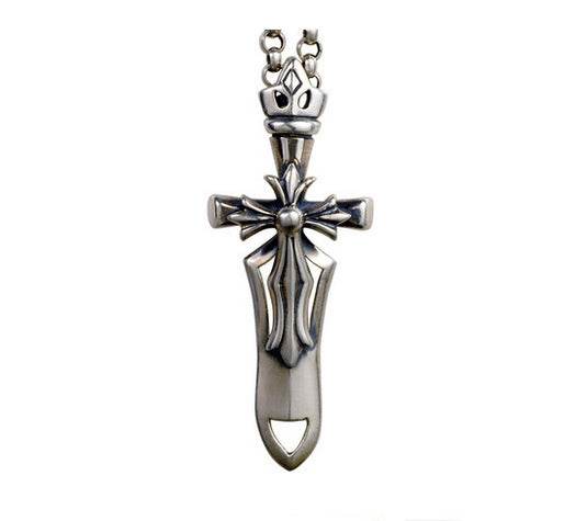 Men's fashion sterling silver magic sheep star pendant & necklace