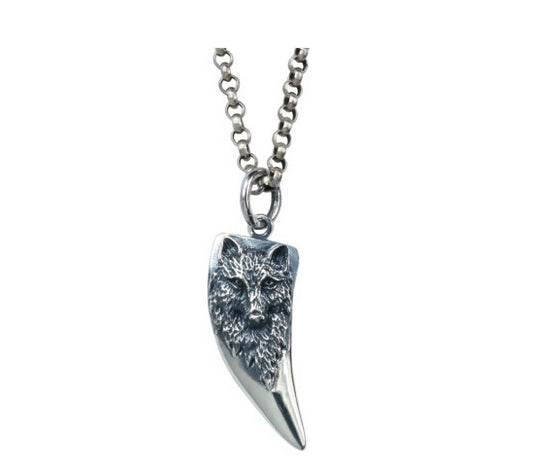 Men's fashion sterling silver angel devil pendant necklace