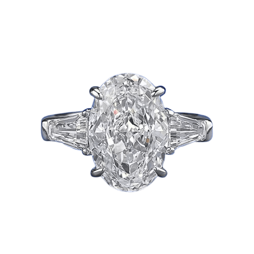 New 925 Sterling Silver 5 Carat Portuguese-Cut Aurora Six-Prong Women's Luxury Premium Ring