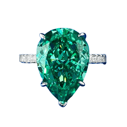 12 carat emerald cut 14*16 high carbon diamond ring women's high-end luxury ring wedding ring engagement ring